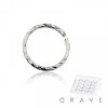 SWIRL TWIST BENDABLE 925 STERLING SILVER NOSE HOOP O-RING PACKAGE